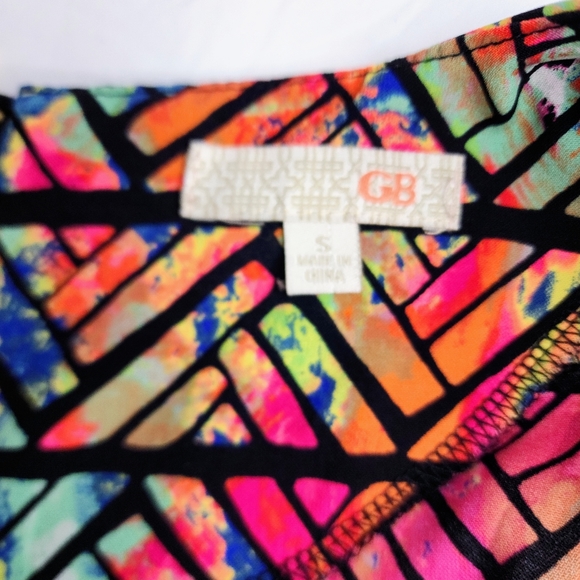 Gianni Bini Abstract Watercolor Geometric Shift Mini Dress Size Small - Picture 8 of 8